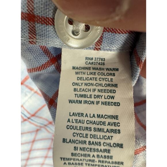 Perry Ellis Button Down Shirt Mens XXL Long Sleeve Plaid READ DESCRIPTION - Picture 9 of 10